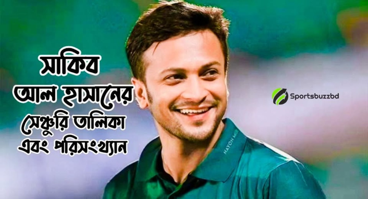 সাকিব আল হাসানের সেঞ্চুরি তালিকা এবং সকল ফরম্যাটের আপডেট পরিসংখ্যান